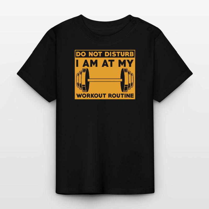 Workout routine Weightlifting training design Baby Organic T-Shirt with Round Neck