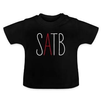 SATB Alto Chanteur Musicien Chœur Musikverein - T-shirt bio col rond Bébé - noir - Devant