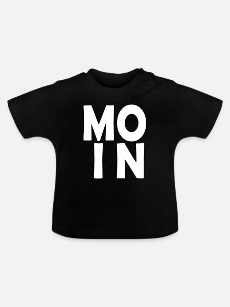 Moin - Baby Bio-T-Shirt mit Rundhals - Schwarz