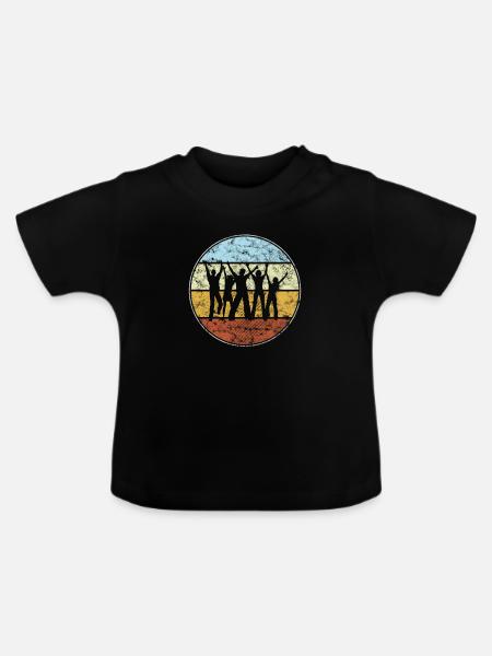 Tanzen Retro - Baby Bio-T-Shirt mit Rundhals - Schwarz