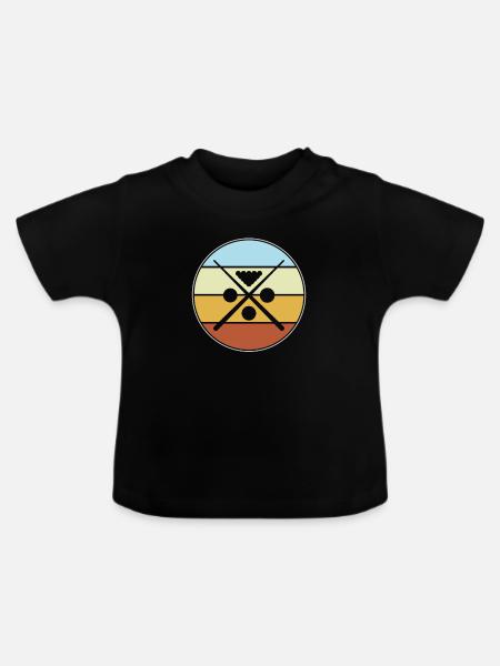 Billiard Retro - Baby Bio-T-Shirt mit Rundhals - Schwarz