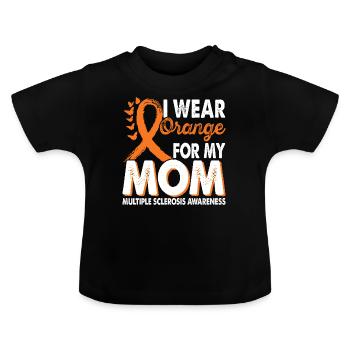 Wear orange for Month of Consciousness - Baby Organic T-Shirt with Round Neck - black - Front