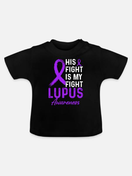 Lupus Awareness Monat - Baby Bio-T-Shirt mit Rundhals - Schwarz