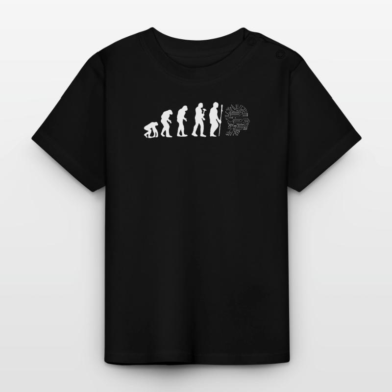 Artificial Intelligence Evolution Baby Bio-T-Shirt mit Rundhals
