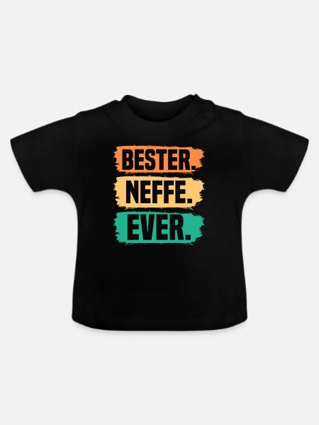 Neffe - Baby Bio-T-Shirt mit Rundhals - Schwarz