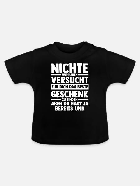 Nichte - Baby Bio-T-Shirt mit Rundhals - Schwarz