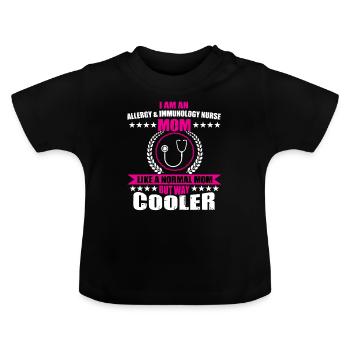 Lustige Allergie & Immunologie Krankenschwester - Baby Bio-T-Shirt mit Rundhals - Schwarz - Vorne