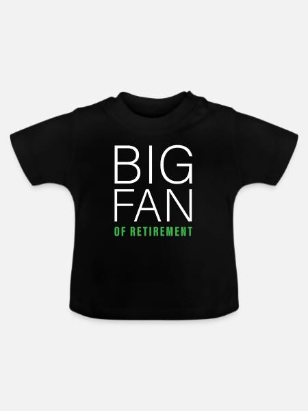 Rentner Rente Fan - Baby Bio-T-Shirt mit Rundhals - Schwarz