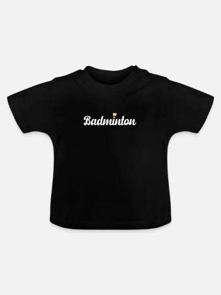 Badminton - Baby Bio-T-Shirt mit Rundhals - Schwarz