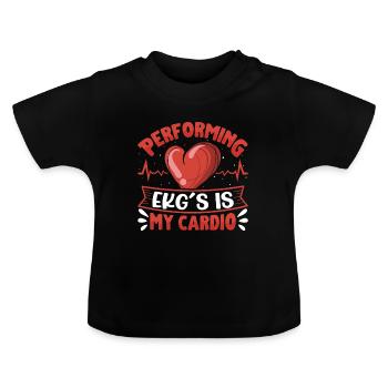 Nursing Assistent Design - Baby Bio-T-Shirt mit Rundhals - Schwarz - Vorne