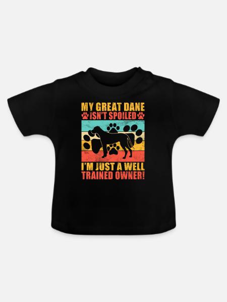 Great Dane Gifts - Baby Bio-T-Shirt mit Rundhals - Schwarz