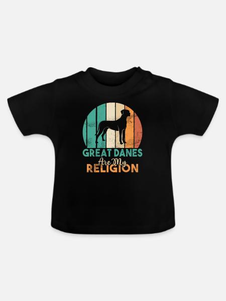 Great Dane Gifts - Baby Bio-T-Shirt mit Rundhals - Schwarz