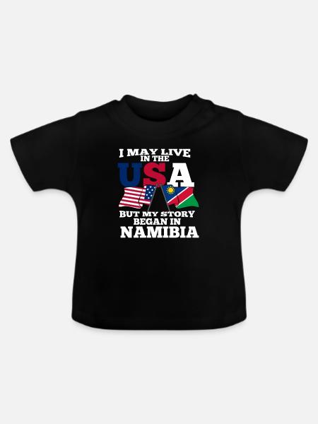 Namibia - Baby Bio-T-Shirt mit Rundhals - Schwarz