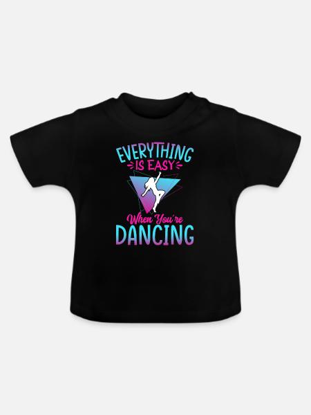 Tanzen - Baby Bio-T-Shirt mit Rundhals - Schwarz