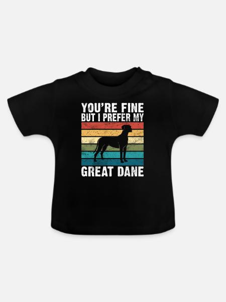 Great Dane Gifts - Baby Bio-T-Shirt mit Rundhals - Schwarz