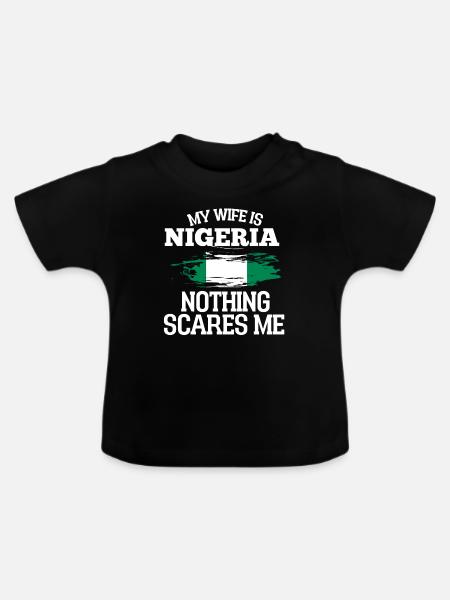Nigeria - Baby Bio-T-Shirt mit Rundhals - Schwarz