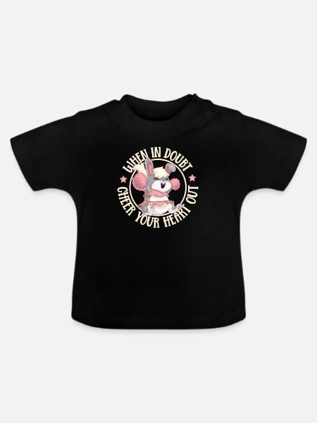 Cheerleader Cheerleader-outfit - Baby Bio-T-Shirt mit Rundhals - Schwarz