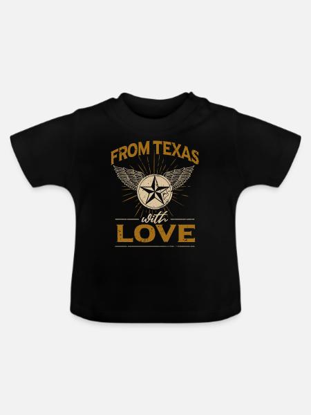 Lone Star Texas - Baby Bio-T-Shirt mit Rundhals - Schwarz