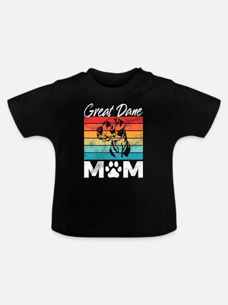 Great Dane Gifts - Baby Bio-T-Shirt mit Rundhals - Schwarz