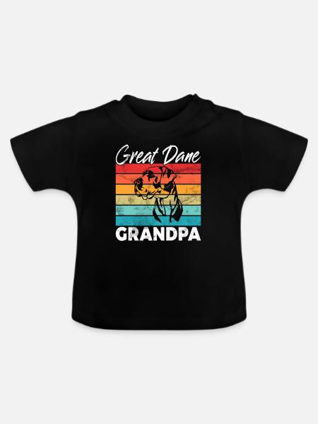 Great Dane Gifts - Baby Bio-T-Shirt mit Rundhals - Schwarz
