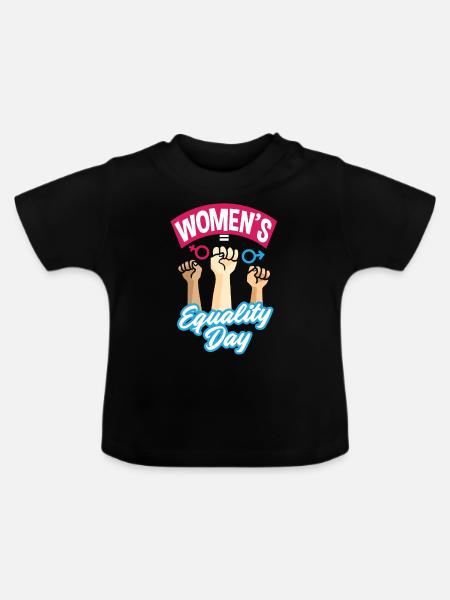 Feminismus Feministin - Baby Bio-T-Shirt mit Rundhals - Schwarz