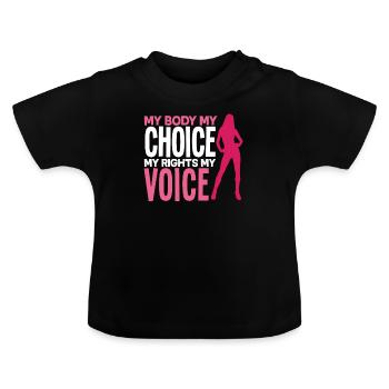 Feminismus Feministin - Baby Bio-T-Shirt mit Rundhals - Schwarz - Vorne