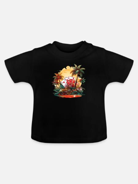 Kasino - Baby Bio-T-Shirt mit Rundhals - Schwarz