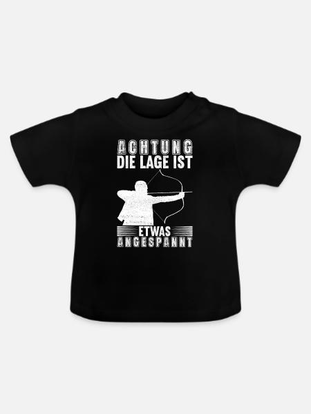 Bogenschießen Bogenschütze - Baby Bio-T-Shirt mit Rundhals - Schwarz