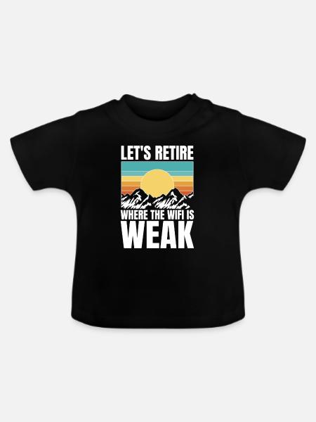 Rentner Rente W Lan - Baby Bio-T-Shirt mit Rundhals - Schwarz