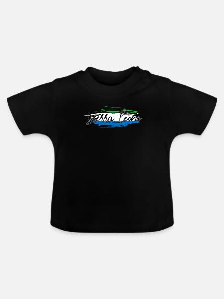 Sierra Leone - Baby Bio-T-Shirt mit Rundhals - Schwarz