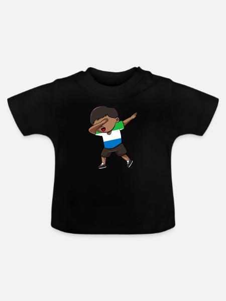 Sierra Leone - Baby Bio-T-Shirt mit Rundhals - Schwarz