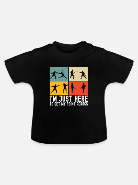 Fechten Fechtsport - Baby Bio-T-Shirt mit Rundhals - Schwarz