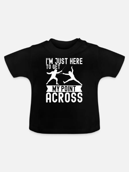Fechten Fechtsport - Baby Bio-T-Shirt mit Rundhals - Schwarz