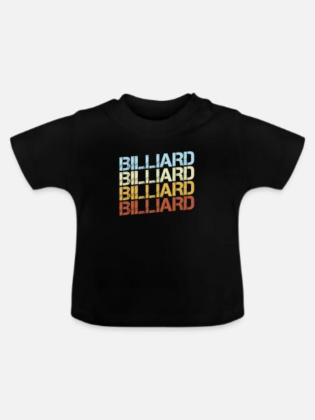 Billiard Retro - Baby Bio-T-Shirt mit Rundhals - Schwarz