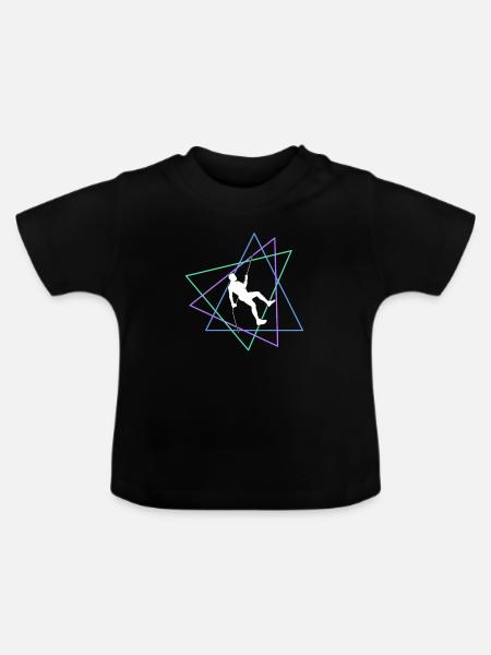 Klettern - Baby Bio-T-Shirt mit Rundhals - Schwarz