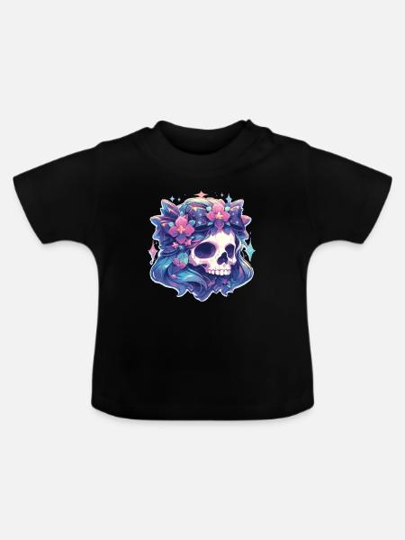 Totenkopf - Baby Bio-T-Shirt mit Rundhals - Schwarz