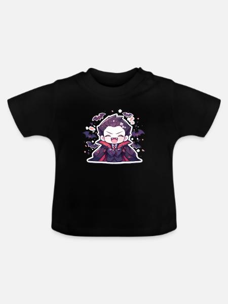 Vampir - Baby Bio-T-Shirt mit Rundhals - Schwarz