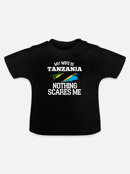 Tansania - Baby Bio-T-Shirt mit Rundhals - Schwarz
