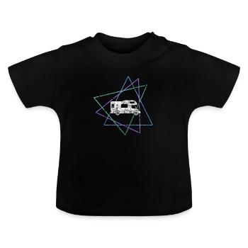 Wohnmobil - Baby Bio-T-Shirt mit Rundhals - Schwarz - Vorne