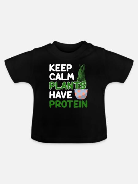 Vegan Veganismus - Baby Bio-T-Shirt mit Rundhals - Schwarz
