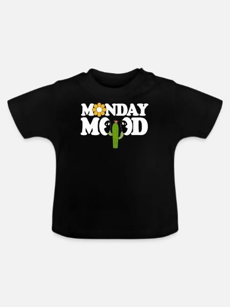 Monday Mood - Baby Bio-T-Shirt mit Rundhals - Schwarz
