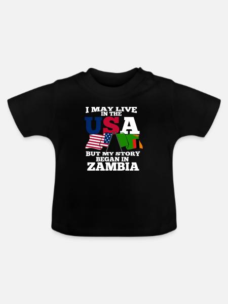 Sambia - Baby Bio-T-Shirt mit Rundhals - Schwarz