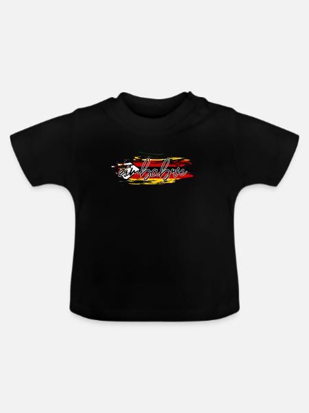 Simbabwe - Baby Bio-T-Shirt mit Rundhals - Schwarz