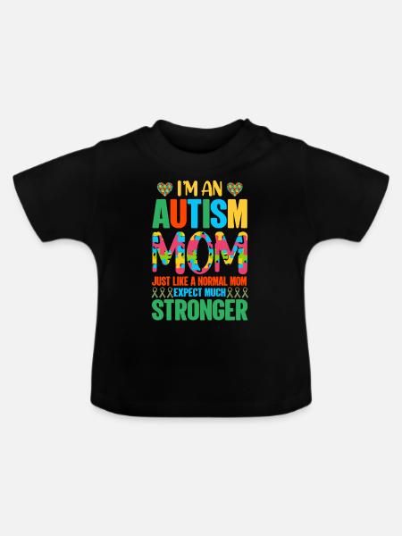 Autismus Autist - Baby Bio-T-Shirt mit Rundhals - Schwarz