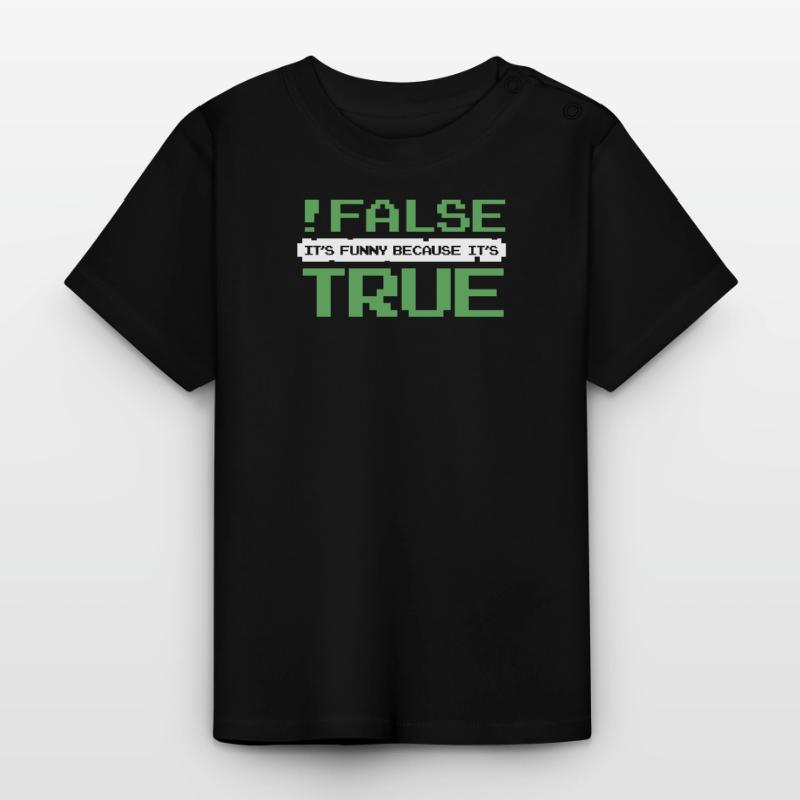 False It's Funny Because It's True Developer Baby Bio-T-Shirt mit Rundhals