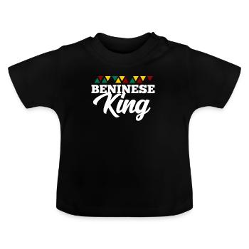 Benin - Baby Organic T-Shirt with Round Neck - black - Front