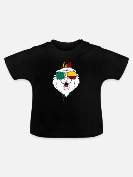 Benin - Baby Bio-T-Shirt mit Rundhals - Schwarz
