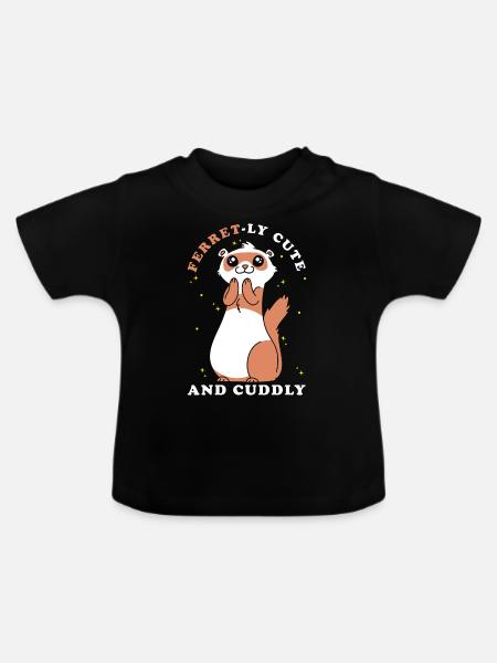 Frettchen Geschenk für Frettchen Besitzer - Baby Bio-T-Shirt mit Rundhals - Schwarz