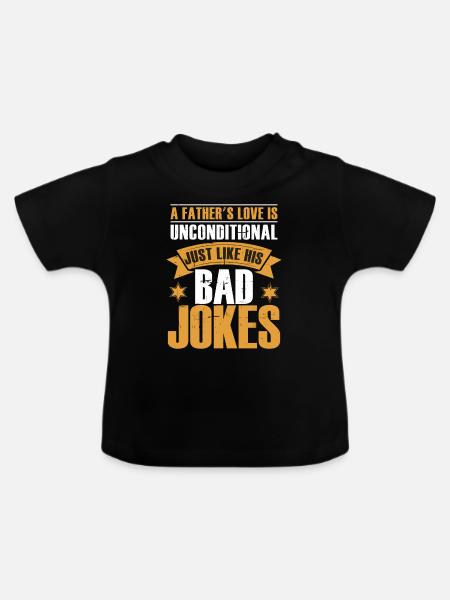 Die Liebe eines Vaters - Baby Bio-T-Shirt mit Rundhals - Schwarz