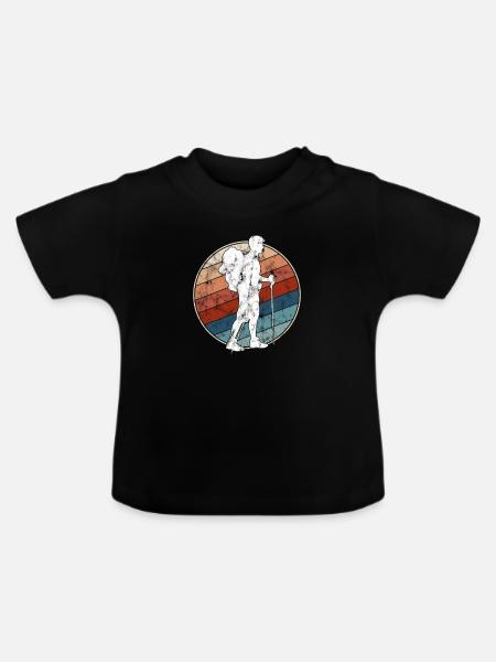 Wandern Retro - Baby Bio-T-Shirt mit Rundhals - Schwarz